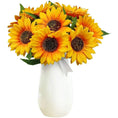 Load image into Gallery viewer, Brighten Your Space with 7 Heads Artificial Sunflower Bouquet