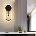 Load image into Gallery viewer, Modern LED Clock Wall Lamp – Bedroom & Aisle Sconce Decor