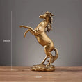 Load image into Gallery viewer, Creative Gold Silver Black Horse Resin Sculpture, Horse Model Home Decor Animal Decoration Living Room Office Craft Decoration