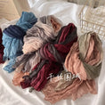 Load image into Gallery viewer, New Gradient Blue Cotton Hemp Scarf for Women