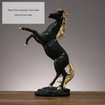 Load image into Gallery viewer, Creative Gold Silver Black Horse Resin Sculpture, Horse Model Home Decor Animal Decoration Living Room Office Craft Decoration