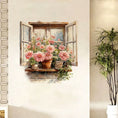 Load image into Gallery viewer, Fake Window Flowers Wall Sticker – Self-Adhesive Waterproof Decor