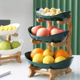 Load image into Gallery viewer, Wooden Fruit Bowl with Partitions