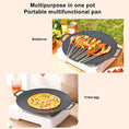 Load image into Gallery viewer, Korean BBQ Grill Pan – Smokeless Round Griddle with Heat-Resistant Holder