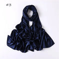 Load image into Gallery viewer, Women Solid Satin Silk Hijab Scarf