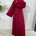 Load image into Gallery viewer, Muslim Abaya with Belt and Lace-Up Kaftan Dress
