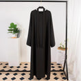 Load image into Gallery viewer, Muslim Abaya with Belt and Lace-Up Kaftan Dress