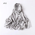 Load image into Gallery viewer, Women Solid Satin Silk Hijab Scarf