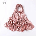 Load image into Gallery viewer, Women Solid Satin Silk Hijab Scarf