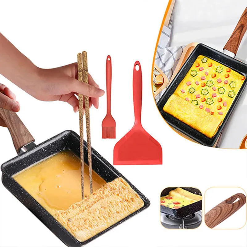 Tamagoyaki Japanese Omelette Pan – Nonstick Rectangle Egg Skillet