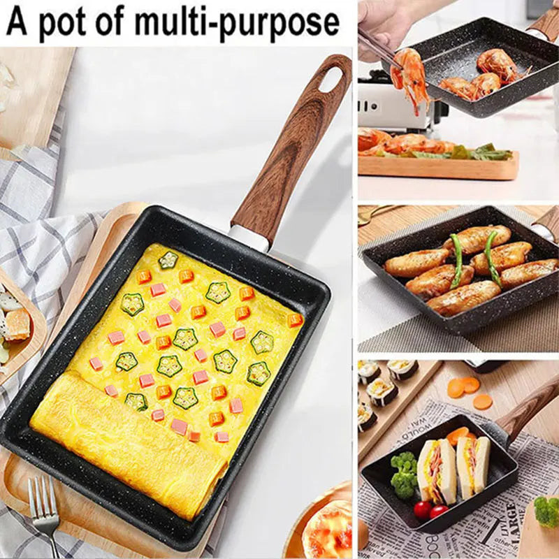 Tamagoyaki Japanese Omelette Pan – Nonstick Rectangle Egg Skillet