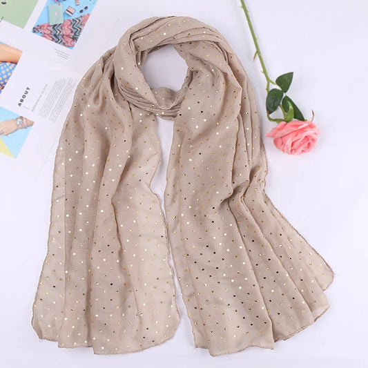 Women’s Glitter Polka Dot Viscose Hijab