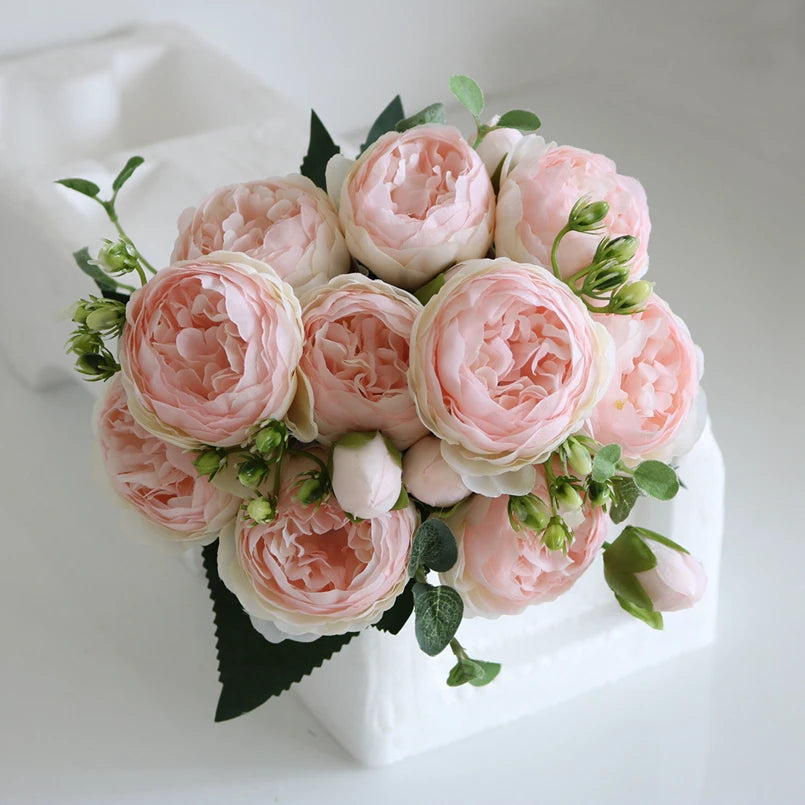 Silk Peony Bouquet - Wedding Party Decor