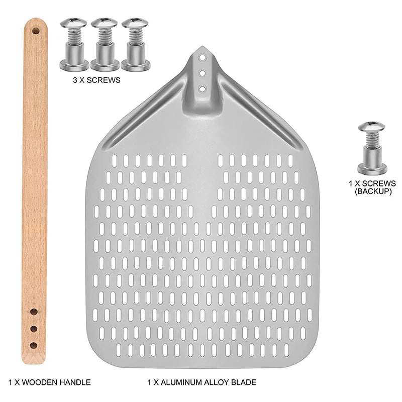 12/14 Inch Aluminum Pizza Peel with Detachable Handle