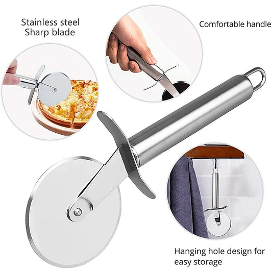 Premium Stainless Steel Pizza Cutter Wheel – Multi-Use Baking Tool