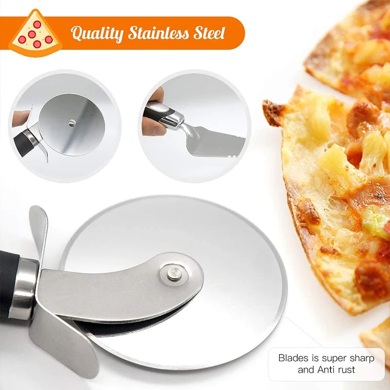 Premium Stainless Steel Pizza Cutter Wheel – Multi-Use Baking Tool