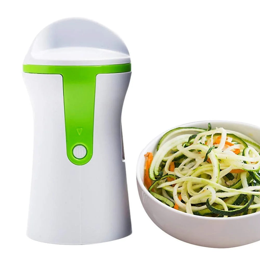 Portable Vegetable Spiralizer Slicer – Handheld Stainless Steel Peeler