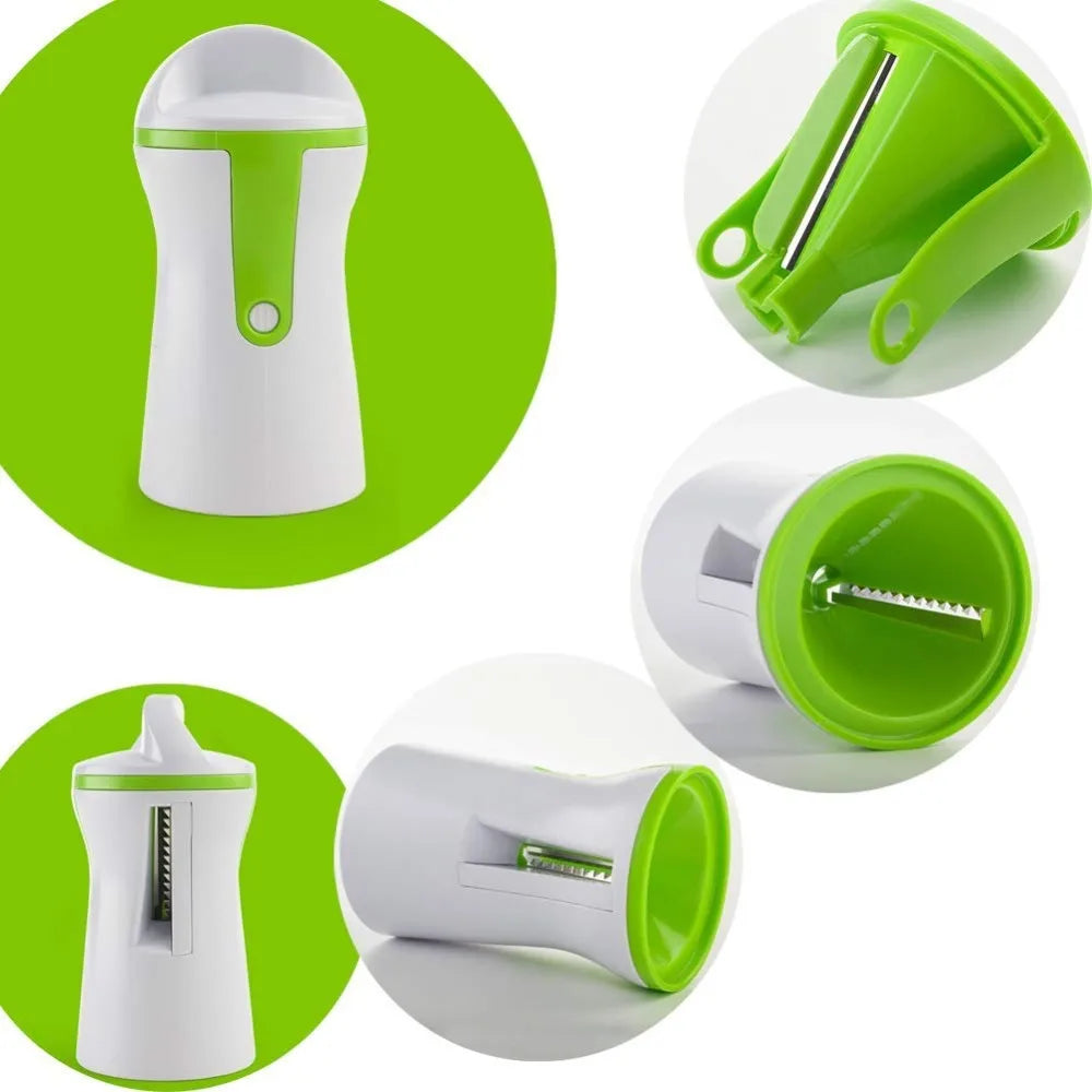 Portable Vegetable Spiralizer Slicer – Handheld Stainless Steel Peeler