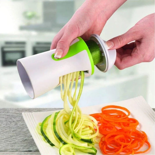 Portable Vegetable Spiralizer Slicer – Handheld Stainless Steel Peeler