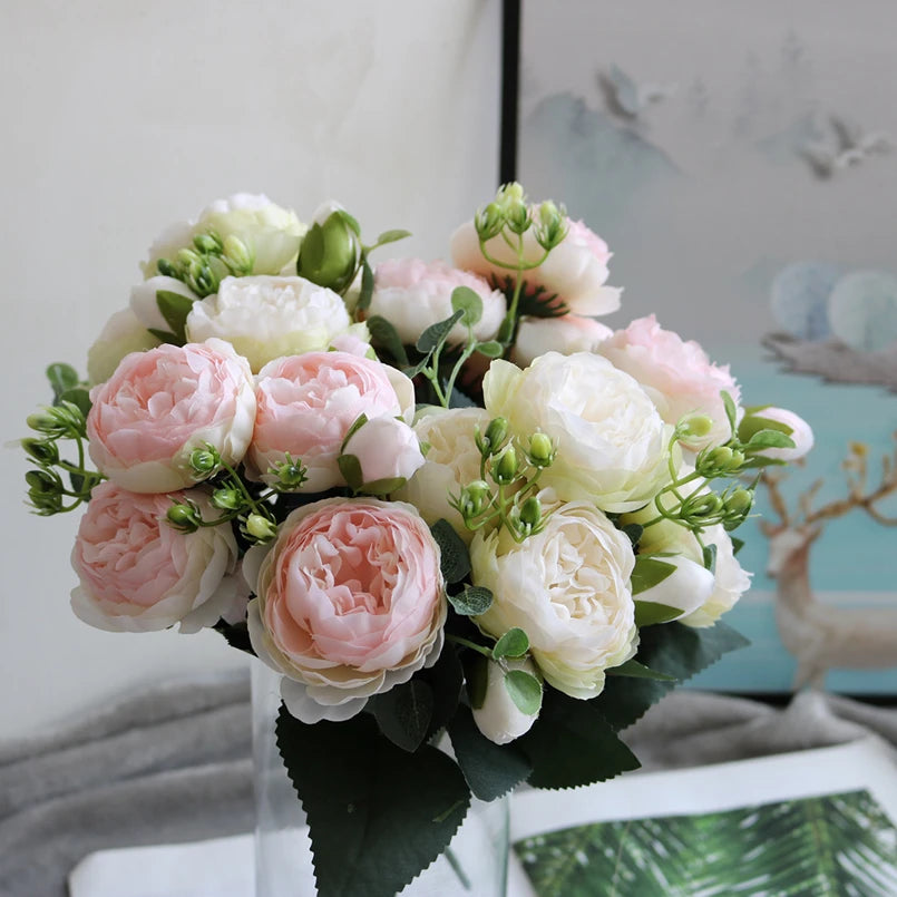 Silk Peony Bouquet - Wedding Party Decor