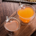 Load image into Gallery viewer, Heart-Shaped Glass Mug – Double-Wall Couple Cups
