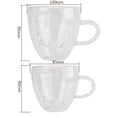 Load image into Gallery viewer, Heart-Shaped Glass Mug – Double-Wall Couple Cups
