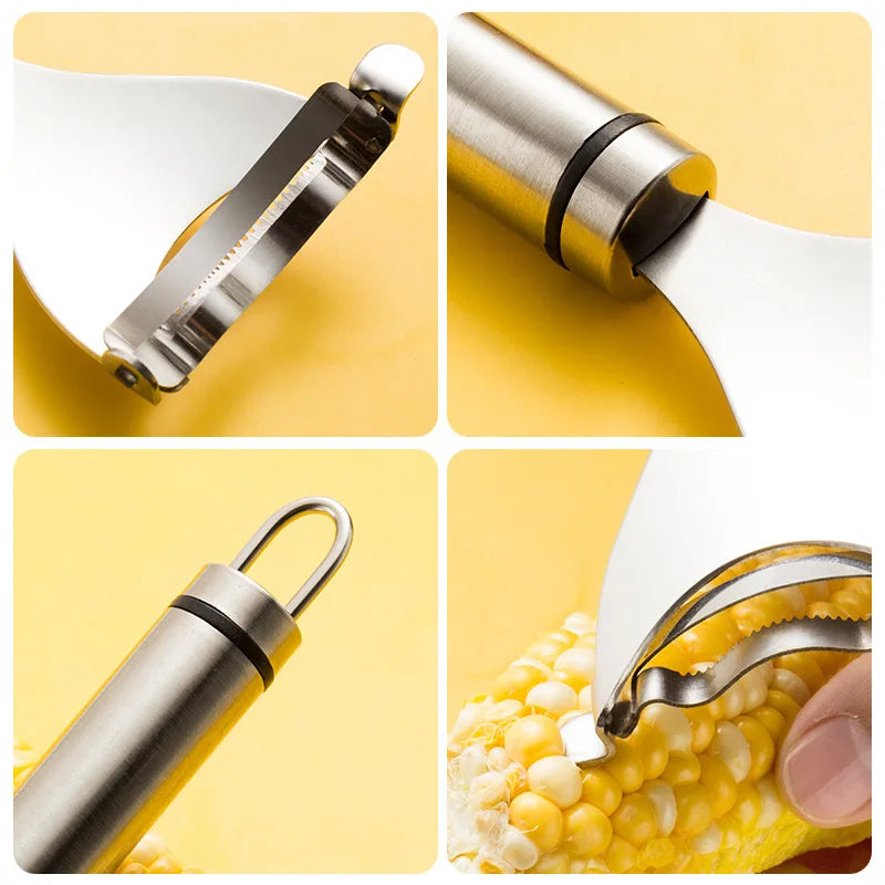 Stainless Steel Corn Peeler – Easy Corn Thresher & Stripper