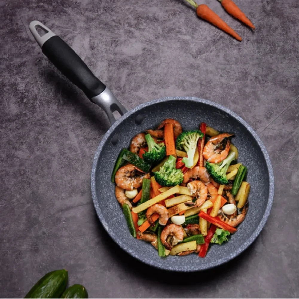 Durable Stone Frying Pan – Non-Stick Wok Skillet