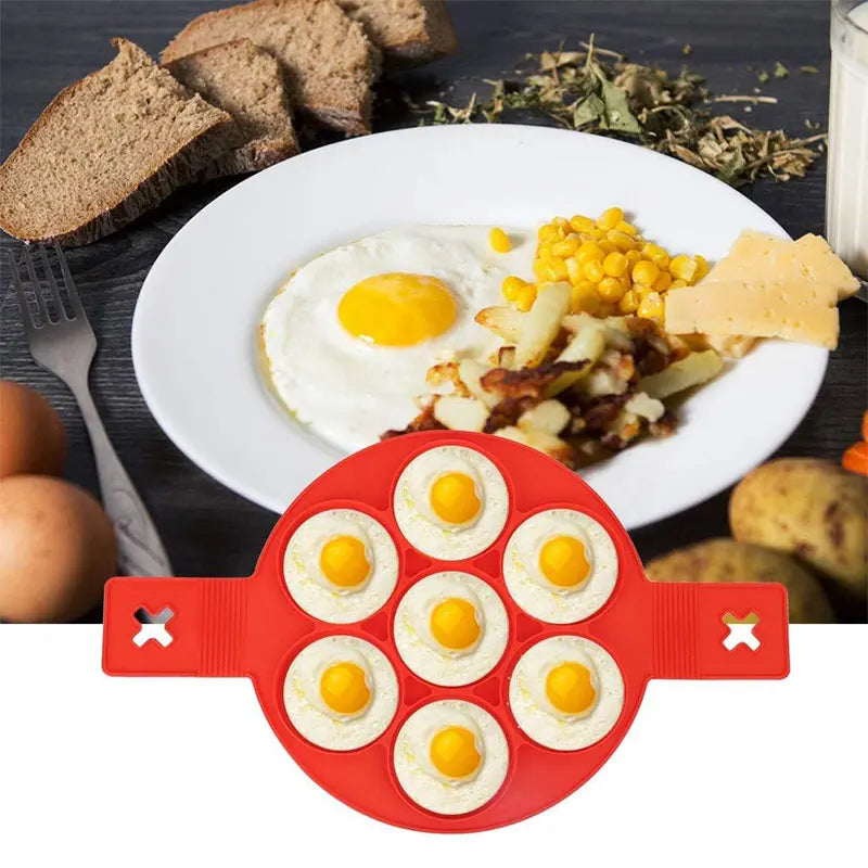 Nonstick Silicone Pancake & Egg Molds – Reusable Omelet Rings