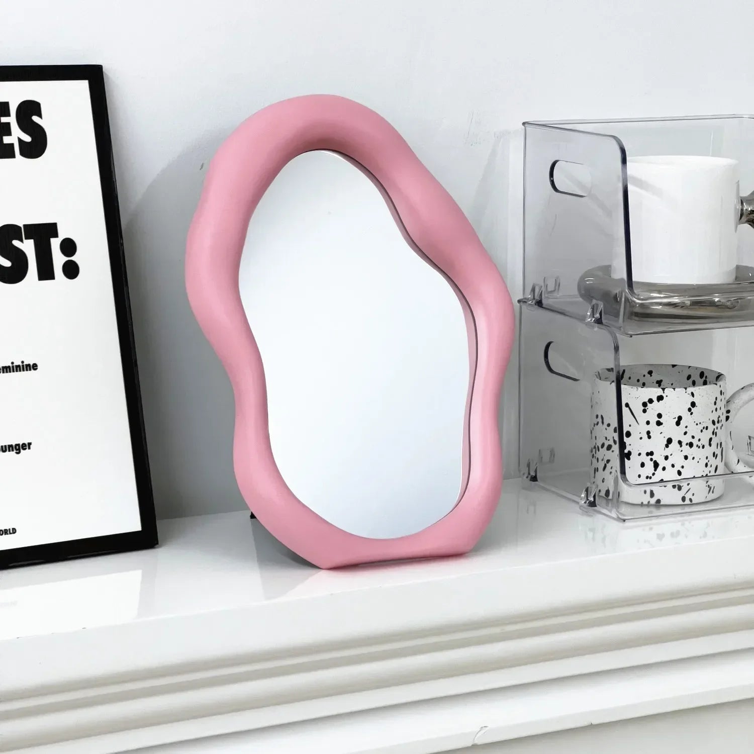 Curved Irregular Makeup Mirror