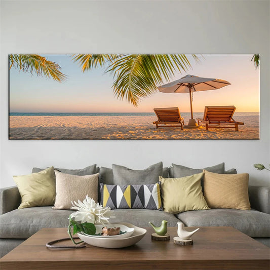 Bring Tropical Vibes to Your Space with Maldives Island Beach Canvas Painting