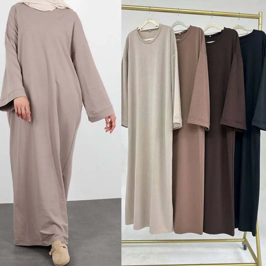 2024 New Modest Solid Color Abaya for Women