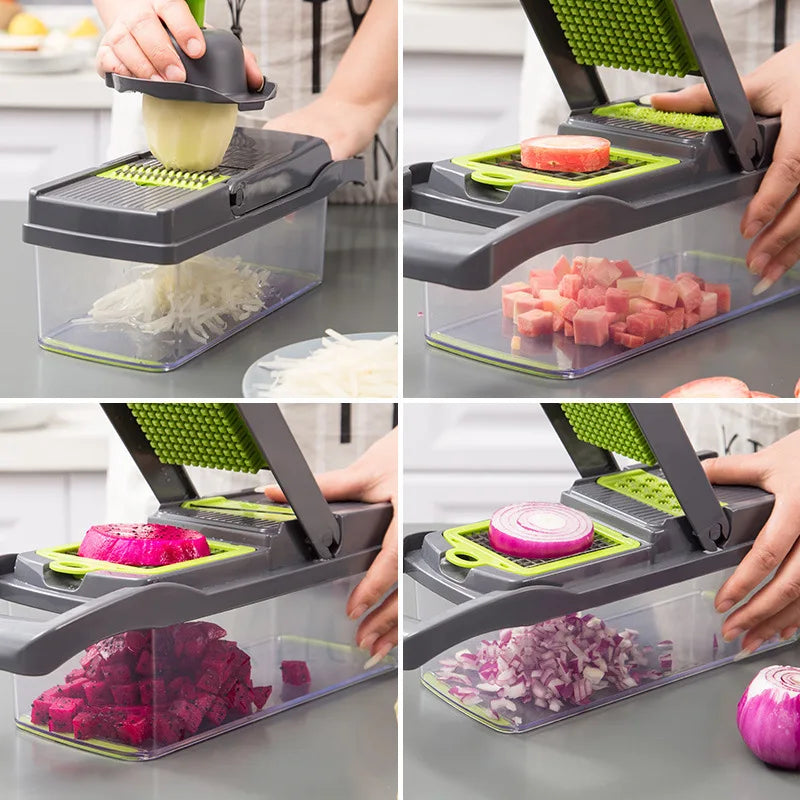 14/16-in-1 Multifunctional Vegetable Chopper – Slicer & Dicer