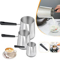 Load image into Gallery viewer, Long Handle Turkish Coffee Pot – Stainless Steel Milk & Chocolate Warmer
