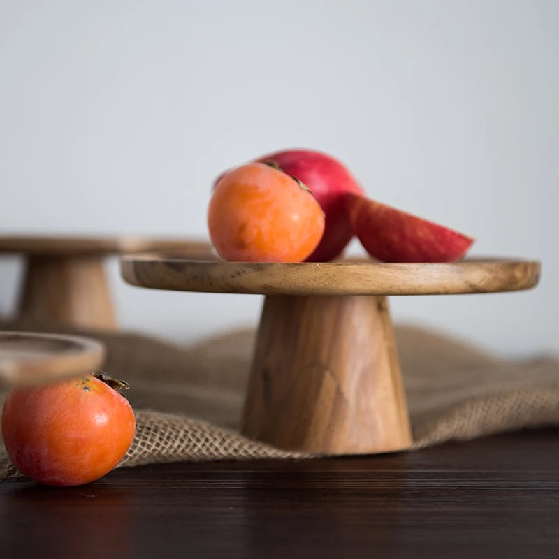 High Stand Wooden Cake Plate – Creative Serving Tray