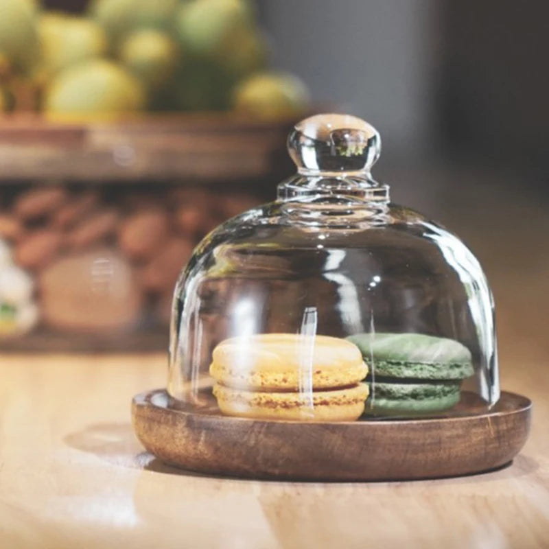 Glass Food Storage Containers with Wooden Lid