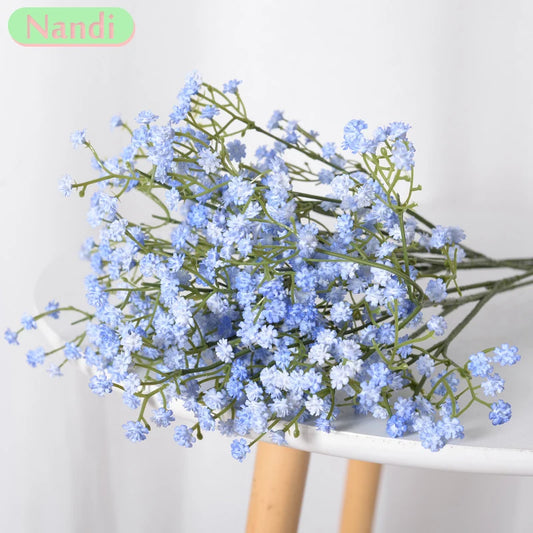 White Gypsophila Artificial Flowers Wedding DIY Bouquet Decoration Arrangement Plastic Baby's Breath Fake Flowers Home Decor