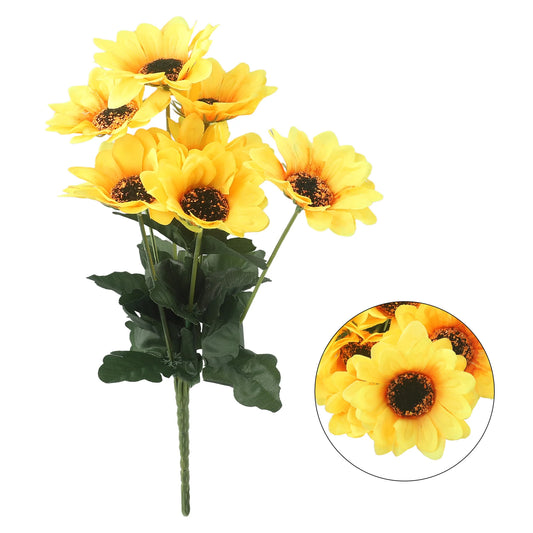 Brighten Your Space with 7 Heads Artificial Sunflower Bouquet