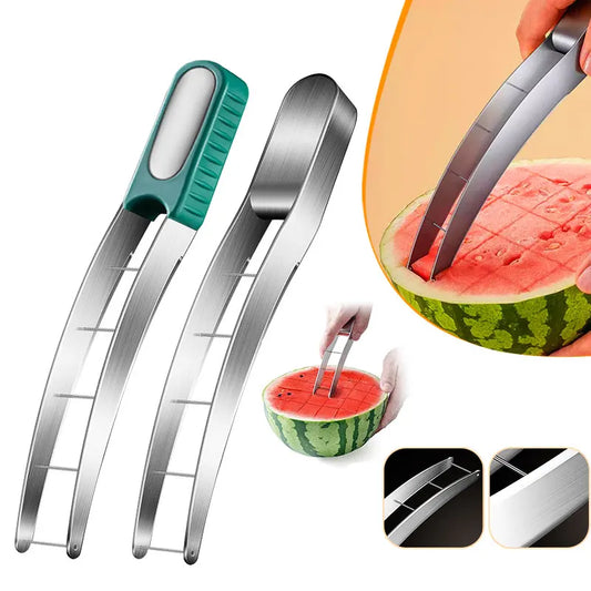 Stainless Steel Watermelon Cutter & Slicer – Safe Fruit Knife