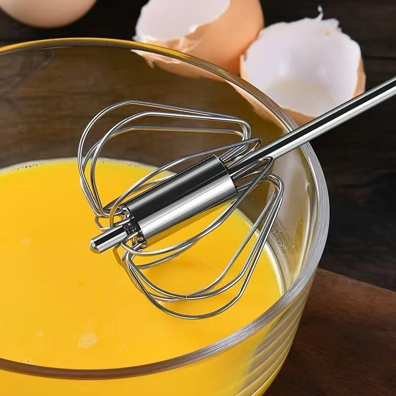 Stainless Steel Egg Whisk – Manual Beater & Mixer