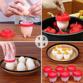 Load image into Gallery viewer, 3/6pcs BPA-Free Silicone Egg Boiler Steamer Cups – Non-Stick Poacher
