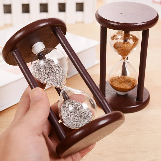 Retro Wooden Hourglass Timer – Creative Desktop Decor Gift