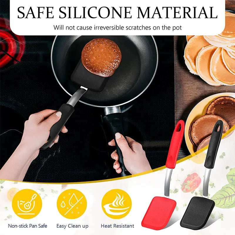 Silicone Cookie Spatula Turner – Heat Resistant & Flexible