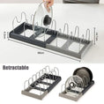 Load image into Gallery viewer, Expandable Pot & Pan Organizer Rack – 6 Adjustable Compartments
