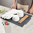 Load image into Gallery viewer, Silicone Draining Board Mat – Heat-Resistant & Folding Dish Drying Mat
