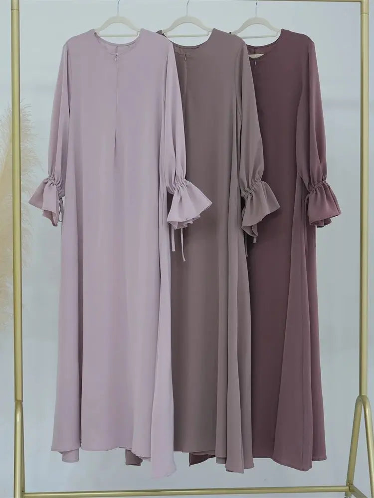 Eid Muslim Kaftan Plain Modest Under Dress for Women