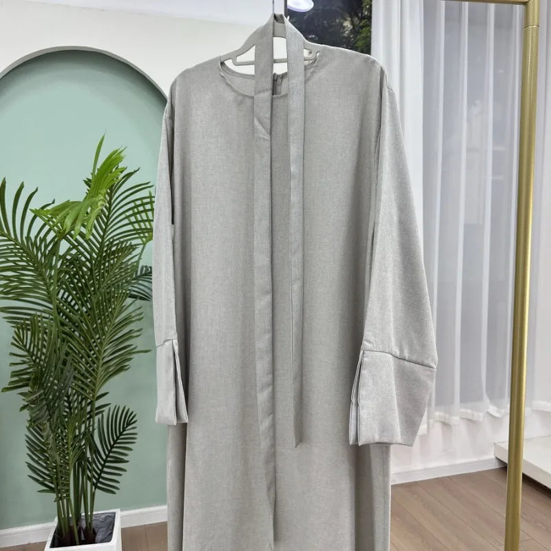 2024 Muslim Plain Ramadan Abaya for Women