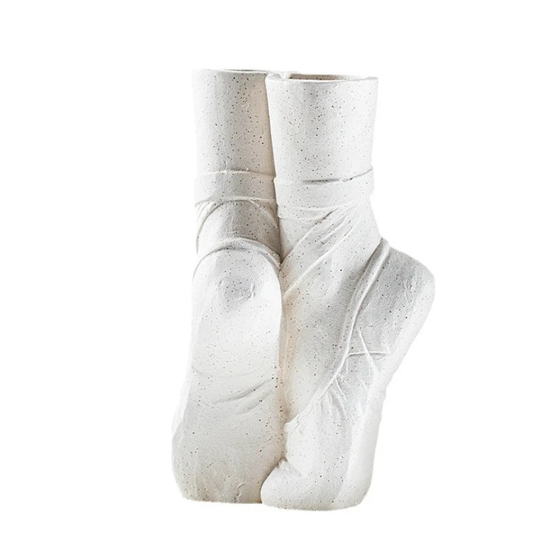 Enhance Your Decor with the Ceramic Vase Ballet Shoes Dancer Sculpture