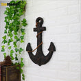 Load image into Gallery viewer, Add Nautical Charm with the Wood Mediterranean Ship Rudder and Anchor Wall Decor
