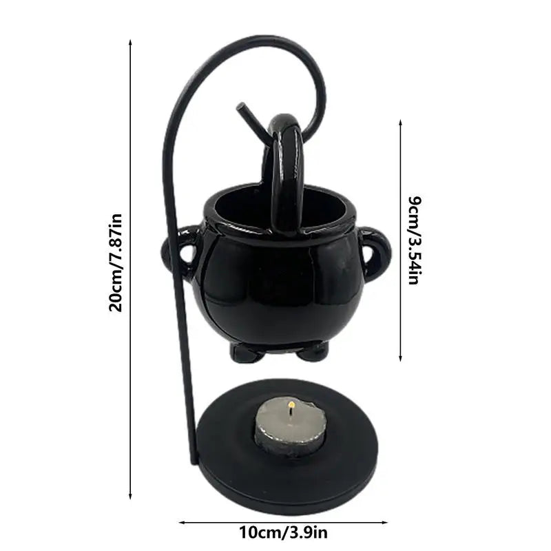 Hanging Cauldron Wax Burner – Witchcraft Candle & Aroma Diffuser